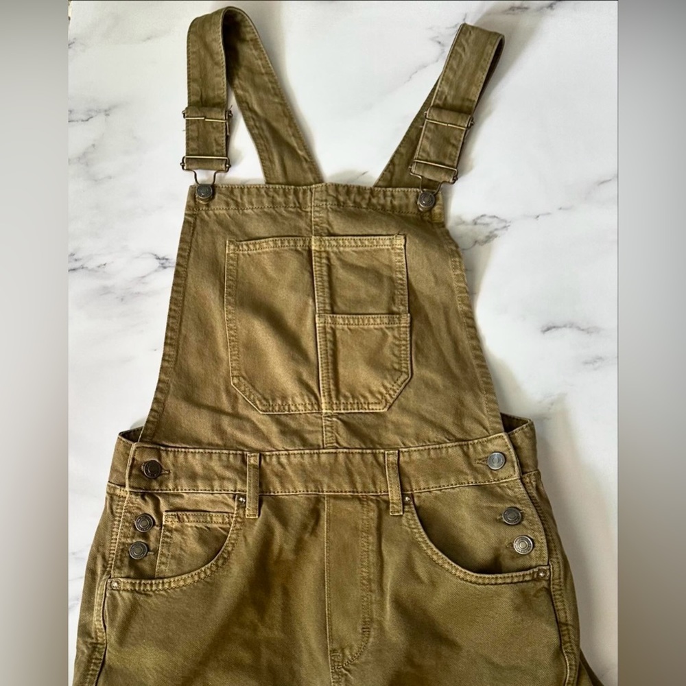 Free People-We the free good luck barrel overalls.